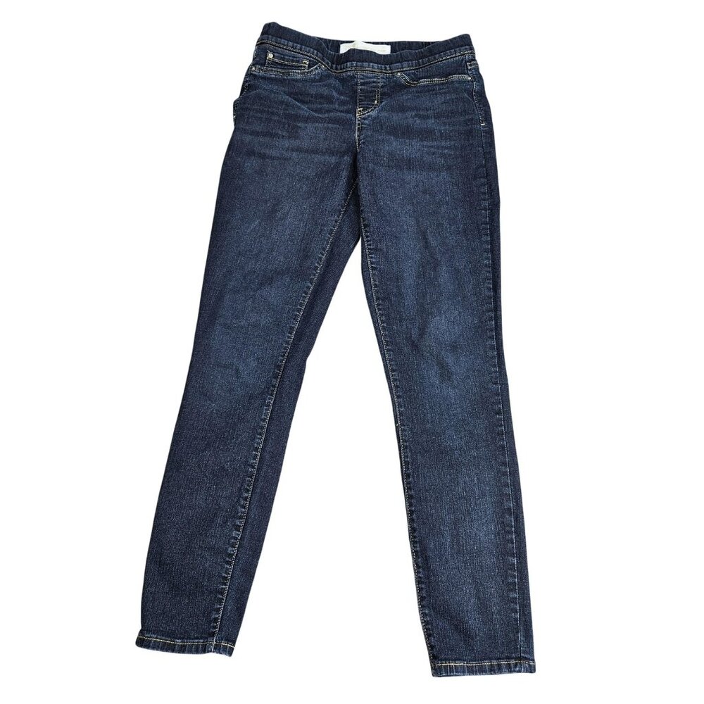 Signature Levi Strauss Totally Shaping Pull-On Skinny Jeans Womens 6 Blue Denim